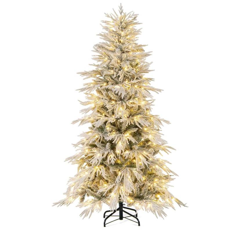 Costway Künstlicher Weihnachtsbaum&Beleuchtung & 594 Weigspitzen 180cm von COSTWAY