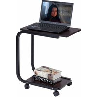 Costway - Laptoptisch Notebooktisch Stehtisch Pflegetisch Couchtisch Beistelltisch Rolltisch mit Rollen von COSTWAY