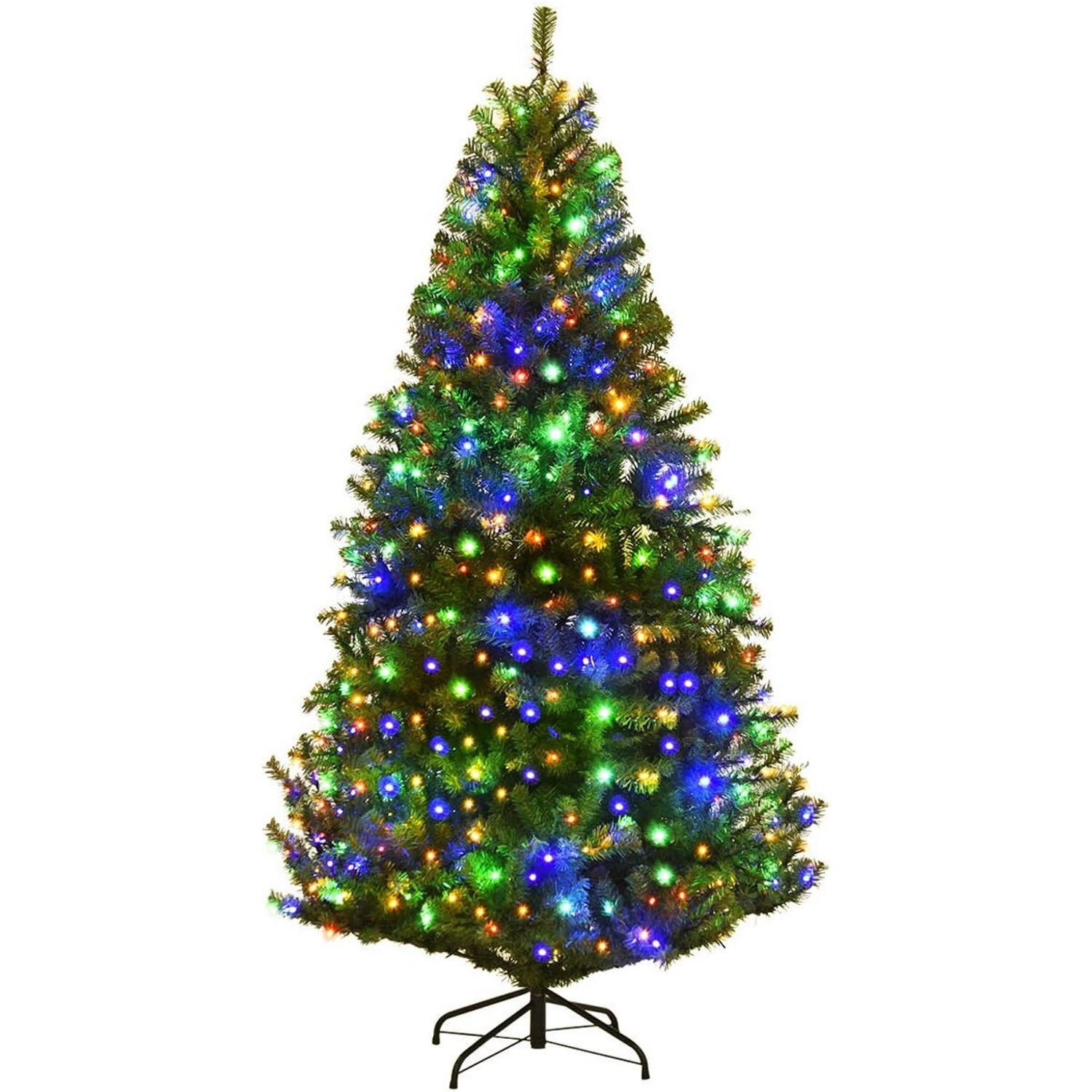 Costway Led Künstlicher Weihnachtsbaum mit 11 Lichtmodi Grün 180CM von COSTWAY