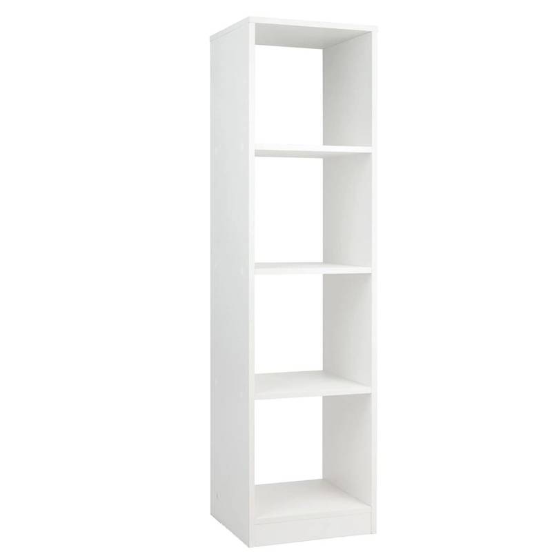 Costway Regal mit 4 Fächern Bücherregal Holz 38 x 142 x 33 cm Weiß von COSTWAY
