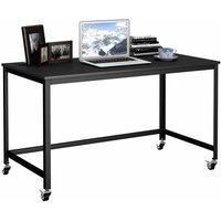 Costway - Schreibtisch Mobile, Computertisch mit stabilem Metallrahmen, Arbeitstisch mit 4 Raedern, Buerotisch, PC-Tisch, Bueromoebel fueers von COSTWAY
