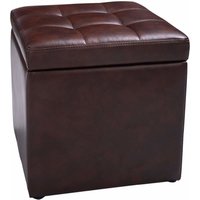 Costway - Sitzhocker mit Stauraum 40x40x40cm , bis 300kg, Sitzwürfel aus Kunstleder, Sitzbox, Polsterhocker mit Deckel, Aufbewahrungsbox , Sitztruhe von COSTWAY