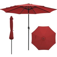 Sonnenschirm 270cm Ampelschirm Gartenschirm Kurbelschirm Strandschirm Garten Schirm mit Kurbel rot - Costway Sonnenschirm 270cm Ampelschirm Gartenschirm Kurbelschirm Strandschirm Garten Schirm mit Kurbel rot - Costway von COSTWAY