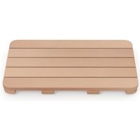 Toilettenmatte aus hips Holz-Design, Badematte bis 150kg belastbar, Badvorleger rutschfest, Saunamatte wasserdicht für den Innen- und Außenbereich von COSTWAY