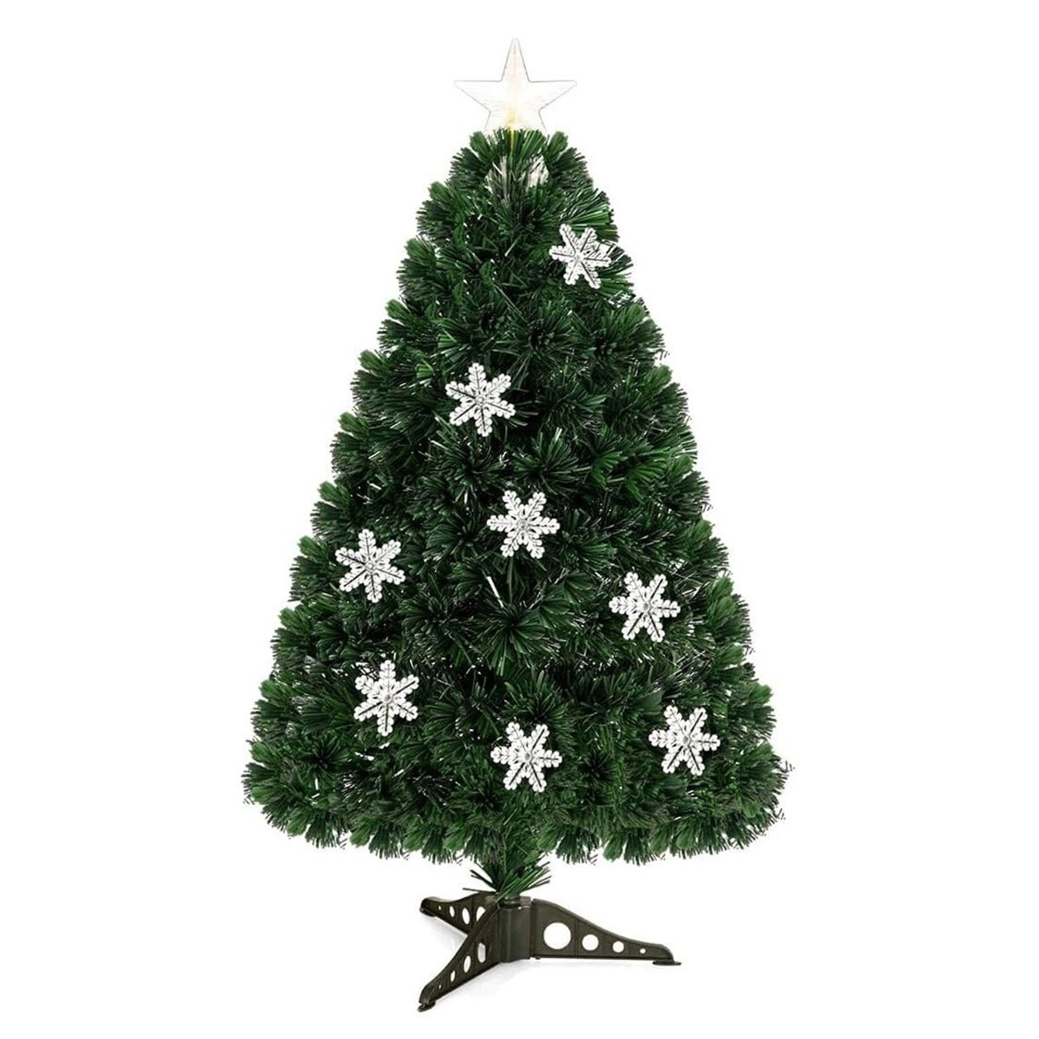 Costway Weihnachtsbaum & Glasfaser-Farbwechsler und Sternspitze 90cm von COSTWAY
