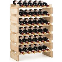 Weinregal Holz, für 36 Flaschen Weinstaender Flaschenregal 6 Hoehe zur Auswahl, Holzregal stabil, Weinschrank Flaschenstaender - Costway von COSTWAY