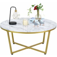 Costway - Couchtisch, Beistelltisch mit X-foermige Basis, Retro Sofatisch, Modern Anstelltisch, Konsolentisch Kaffeetisch Balkontisch Wohnzimmertisch von COSTWAY