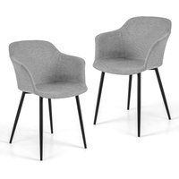 Esszimmerstühle 2er Set, Küchenstühle mit ergonomischer Rückenlehne & breiter Armlehne Esszimmerstühle 2er Set, Küchenstühle mit ergonomischer Rückenlehne & breiter Armlehne von COSTWAY