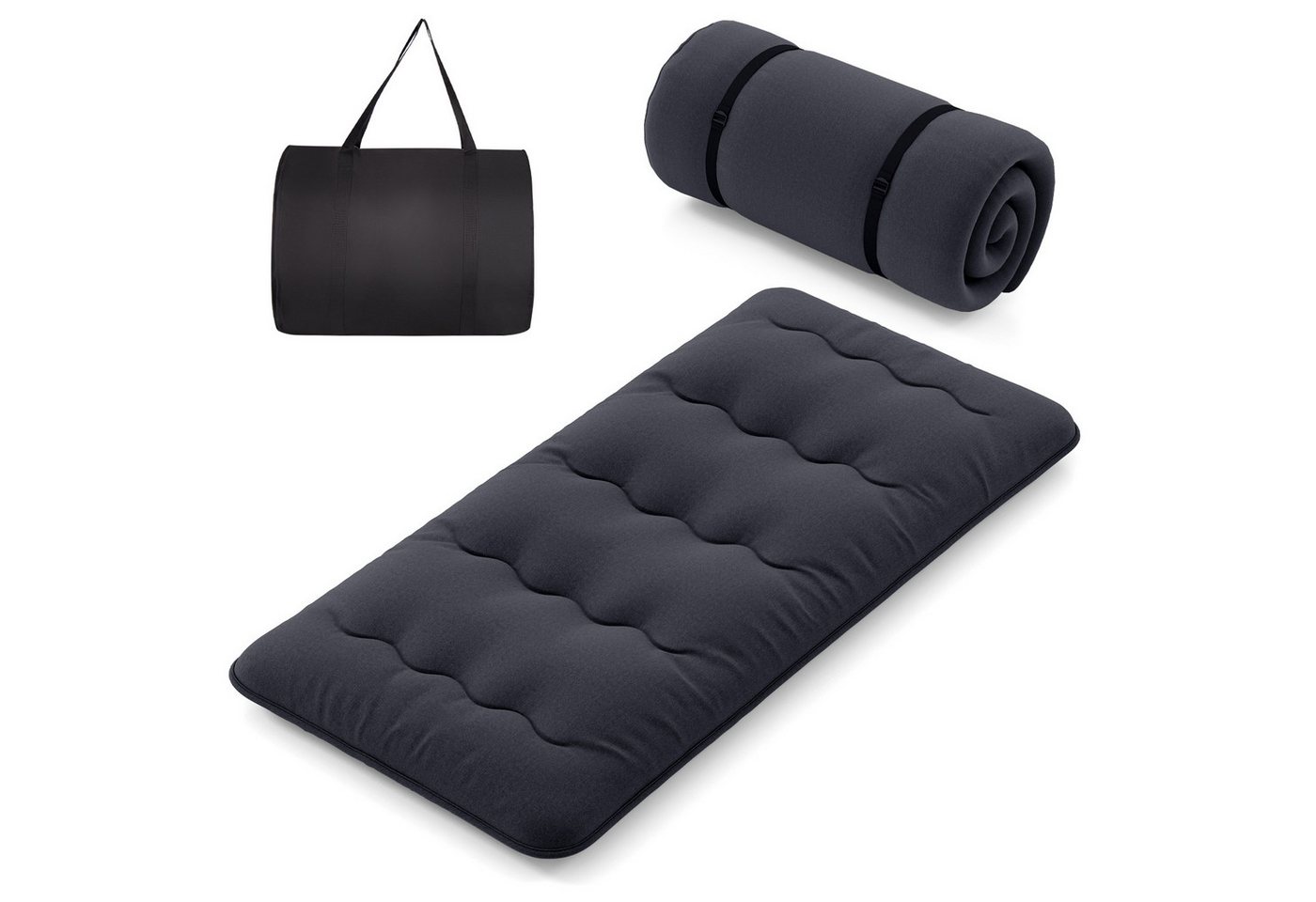 Futonmatratze, COSTWAY, 10 cm hoch, Tatami-Matratze, klappbar, mit Tragetasche, 90 x 200 cm von COSTWAY