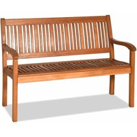 Costway - Gartenbank Holz 2-3 Sitzer, bis 320kg, wetterfest, Sitzbank aus Eukalyptus 126x63x91cm von COSTWAY