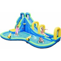 Hüpfburg Wasserrutsche Spielpool Aufblasbare, Wasserspielcenter mit Rutsche, Wasserpark aufblasbar, Planschbecken 478x366x242cm - Costway von COSTWAY