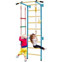 Costway - Kinder Kletterwand Sprossenwand Metall, Turnwand Gymnastikgeraet Klettergerüst 107 x 83 x 223cm, Heimsportgeraet für Kinder und Erwachsener von COSTWAY