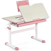 Kinderschreibtisch höhenverstellbar 51-73cm, mit neigbarer Tischplatte, Bücherständer, Schublade, für 3-12 Jahre Kinder Rosa - Costway Kinderschreibtisch höhenverstellbar 51-73cm, mit neigbarer Tischplatte, Bücherständer, Schublade, für 3-12 Jahre Kinder Rosa - Costway von COSTWAY