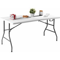 Klapptisch 153x74x74 cm Campingtisch Falttisch Gartentisch Koffertisch Biertisch Esstisch Balkontisch Tisch klappbar - Costway von COSTWAY