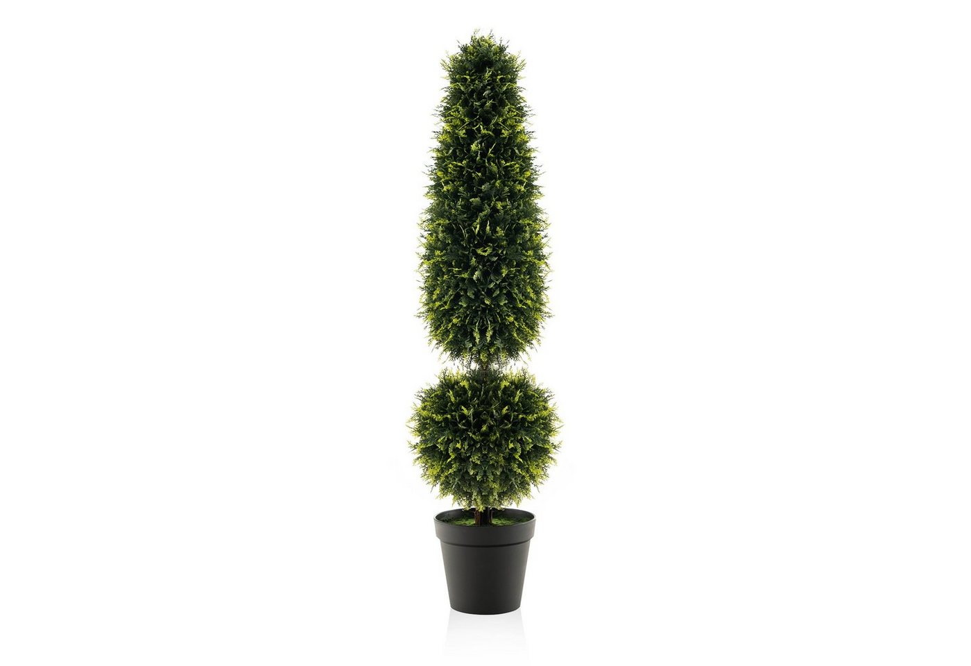 Kunstpflanze, COSTWAY, Höhe 120 cm, Buchsbaum Formschnitt mit Topf, 120 cm von COSTWAY