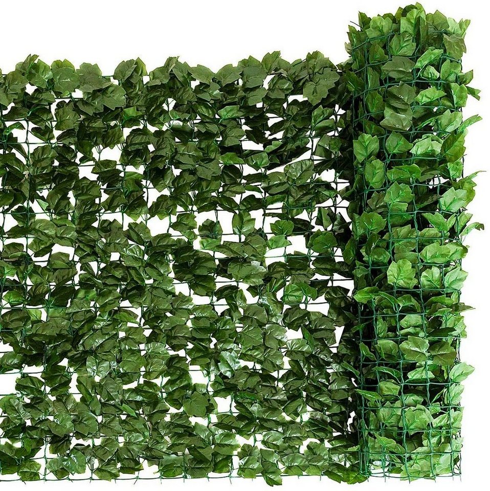 Kunstpflanze Efeu, COSTWAY, Höhe 150 cm, Pflanzenwand, Sichtschutz, L: 240cm von COSTWAY