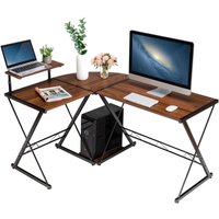 L-Form Computertisch Schreibtisch Computerschreibtisch Buerotisch Ecktisch Eckschreibtisch Winkelschreibtisch 147x112x79cm Braun - Costway L-Form Computertisch Schreibtisch Computerschreibtisch Buerotisch Ecktisch Eckschreibtisch Winkelschreibtisch 147x112x79cm Braun - Costway von COSTWAY