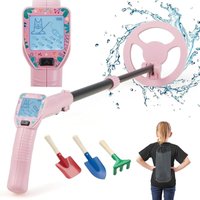 Metalldetektor für Kinder, leicher Gold Detektor 62-85 cm verstellbar mit LCD-Display & wasserdichter Suchspule, Metallsuchgerät für Jungen von COSTWAY