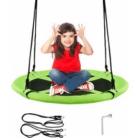 Nestschaukel φ100cm, bis 150 kg Outdoor Kinderschaukel Garten Kinder Tellerschaukel Rundschaukel Grün - Costway von COSTWAY