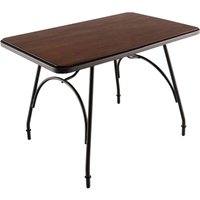 Costway - Rechteckiger Esszimmertisch, 110 x 70 x 76,5 cm, Esstisch für Küche Esszimmer, Holztisch Metallrahmen, Küchentisch für 4 Personen, von COSTWAY