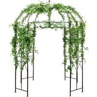 Costway - Rosenbogen Metall, 211 x 211 x 256 cm, Torbogen Rankhilfe Rankgitter Rankbogen Gartenbogen, Rosenpavillon für Kletterpflanzen, Hochzeit von COSTWAY