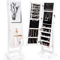 Schmuckschrank mit Ganzkörperspiegel, freistehender Schmuckständer Schmuckschrank mit Ganzkörperspiegel, freistehender Schmuckständer von COSTWAY