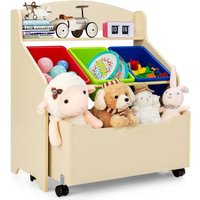 Spielzeugregal mit rollbarem Fach von COSTWAY