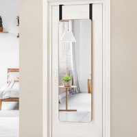 Costway - Wandspiegel Türspiegel, Haengespiegel Ganzkoerperspiegel mit Bambusrahmen & abgerundeten Ecken, Moderner haengender Schminkspiegel mit 2 Costway - Wandspiegel Türspiegel, Haengespiegel Ganzkoerperspiegel mit Bambusrahmen & abgerundeten Ecken, Moderner haengender Schminkspiegel mit 2 von COSTWAY