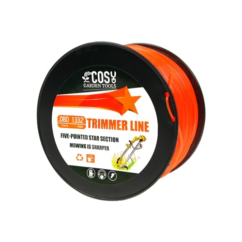 COSY GARDEN TOOLS Trimmerfaden Geeignet zum Trimmen von Rasen und Unkraut- Mähfaden 2,0 mm x 406 m Ersatzfaden、Nylon Rasentrimmer Faden- Orange COSY GARDEN TOOLS Trimmerfaden Geeignet zum Trimmen von Rasen und Unkraut- Mähfaden 2,0 mm x 406 m Ersatzfaden、Nylon Rasentrimmer Faden- Orange von COSY GARDEN TOOLS