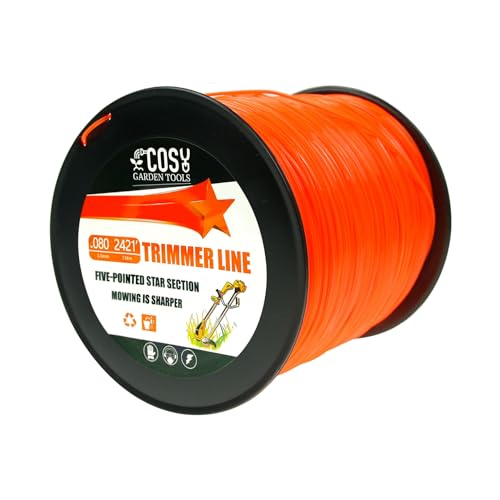 COSY GARDEN TOOLS Trimmerfaden Geeignet zum Trimmen von Rasen und Unkraut- Mähfaden 2,0 mm x 738m Ersatzfaden、Nylon Rasentrimmer Faden- Orange COSY GARDEN TOOLS Trimmerfaden Geeignet zum Trimmen von Rasen und Unkraut- Mähfaden 2,0 mm x 738m Ersatzfaden、Nylon Rasentrimmer Faden- Orange von COSY GARDEN TOOLS