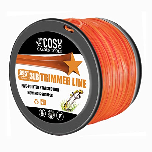 COSY GARDEN TOOLS Trimmerfaden Geeignet zum Trimmen von Rasen und Unkraut- Mähfaden 2,4 mm x 337 m Ersatzfaden、Nylon Rasentrimmer Faden- Orange COSY GARDEN TOOLS Trimmerfaden Geeignet zum Trimmen von Rasen und Unkraut- Mähfaden 2,4 mm x 337 m Ersatzfaden、Nylon Rasentrimmer Faden- Orange von COSY GARDEN TOOLS