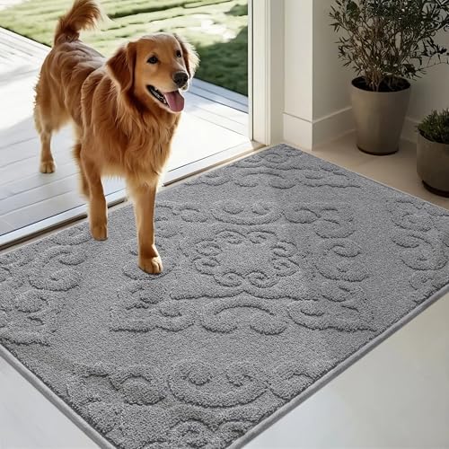 COSY HOMEER Fußmatte Innen 60 x 90 cm, Schmutzfangmatte Waschbar, Eingangsteppich Sauberlaufmatte Hundeteppich Maschinenwaschbar für Flur, Küche, Hintertür, Grau COSY HOMEER Fußmatte Innen 60 x 90 cm, Schmutzfangmatte Waschbar, Eingangsteppich Sauberlaufmatte Hundeteppich Maschinenwaschbar für Flur, Küche, Hintertür, Grau von COSY HOMEER