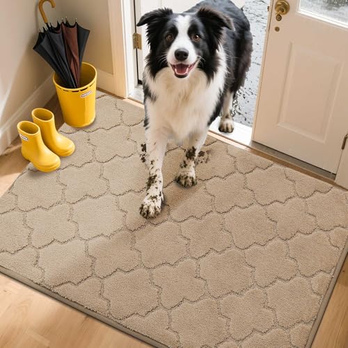 COSY HOMEER Fussmatte Innen 80 x 120 cm, Schmutzfangmatte Waschbar 1,5 cm Dicke, Eingangsteppich Sauberlaufmatte Hundeteppich Maschinenwaschbar für Flur, Küche, Hintertür, Beige COSY HOMEER Fussmatte Innen 80 x 120 cm, Schmutzfangmatte Waschbar 1,5 cm Dicke, Eingangsteppich Sauberlaufmatte Hundeteppich Maschinenwaschbar für Flur, Küche, Hintertür, Beige von COSY HOMEER