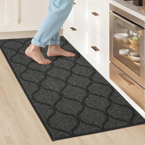 COSY HOMEER Küchenteppich, rutschfest, waschbar, 61 x 121,9 cm, saugfähige Küchenmatten für Boden, Läufer, Teppiche für Küchenböden, 100 % Polypropylen, Küchenspüle, Dunkelgrau COSY HOMEER Küchenteppich, rutschfest, waschbar, 61 x 121,9 cm, saugfähige Küchenmatten für Boden, Läufer, Teppiche für Küchenböden, 100 % Polypropylen, Küchenspüle, Dunkelgrau von COSY HOMEER