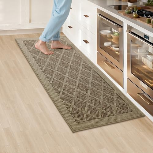 COSY HOMEER Küchenteppich, rutschfest, waschbar, 61 x 152,4 cm, saugfähige Küchenmatten für Boden, Läufer, Teppiche für Küchenböden, 100 % Polypropylen, Küchenspüle, Beige COSY HOMEER Küchenteppich, rutschfest, waschbar, 61 x 152,4 cm, saugfähige Küchenmatten für Boden, Läufer, Teppiche für Küchenböden, 100 % Polypropylen, Küchenspüle, Beige von COSY HOMEER