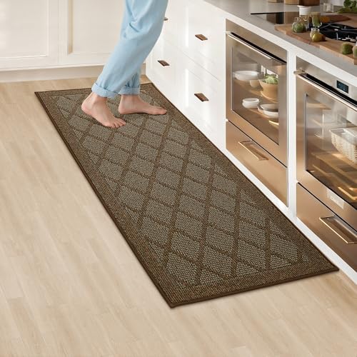 COSY HOMEER Küchenteppich, rutschfest, waschbar, 61 x 152,4 cm, saugfähige Küchenmatten für Boden, Läufer, Teppiche für Küchenböden, 100 % Polypropylen, Küchenspüle, Braun COSY HOMEER Küchenteppich, rutschfest, waschbar, 61 x 152,4 cm, saugfähige Küchenmatten für Boden, Läufer, Teppiche für Küchenböden, 100 % Polypropylen, Küchenspüle, Braun von COSY HOMEER