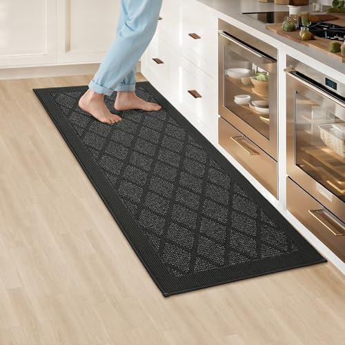 COSY HOMEER Küchenteppich, rutschfest, waschbar, 61 x 152,4 cm, saugfähige Küchenmatten für Boden, Läufer, Teppiche für Küchenböden, 100 % Polypropylen, Küchenspüle, Dunkelgrau COSY HOMEER Küchenteppich, rutschfest, waschbar, 61 x 152,4 cm, saugfähige Küchenmatten für Boden, Läufer, Teppiche für Küchenböden, 100 % Polypropylen, Küchenspüle, Dunkelgrau von COSY HOMEER