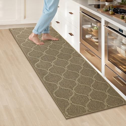 COSY HOMEER Küchenteppich, rutschfest, waschbar, 61 x 180,3 cm, saugfähige Küchenmatten für Boden, Läufer, Teppiche für Küchenböden, 100 % Polypropylen, Küchenspüle, Beige COSY HOMEER Küchenteppich, rutschfest, waschbar, 61 x 180,3 cm, saugfähige Küchenmatten für Boden, Läufer, Teppiche für Küchenböden, 100 % Polypropylen, Küchenspüle, Beige von COSY HOMEER