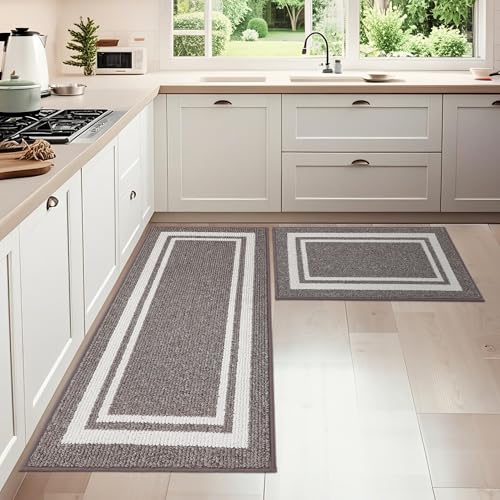 COSY HOMEER Küchenläufer rutschfest 2 Stück, Küchenteppich Waschbar rutschfest, Küchenmatten, Teppich Läufer Flur für Küche, Kitchen Mat/Rug/Carpet(51x76CM + 51x122CM, Braun) COSY HOMEER Küchenläufer rutschfest 2 Stück, Küchenteppich Waschbar rutschfest, Küchenmatten, Teppich Läufer Flur für Küche, Kitchen Mat/Rug/Carpet(51x76CM + 51x122CM, Braun) von COSY HOMEER