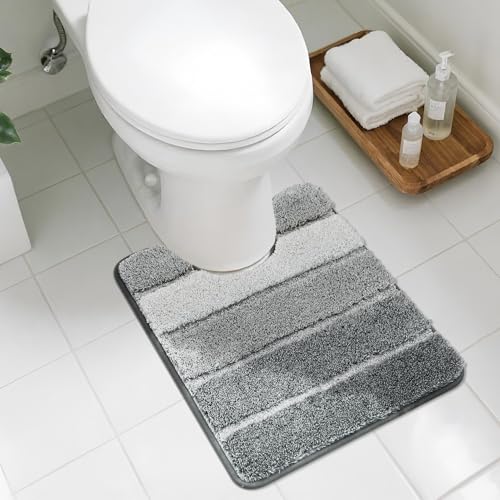 COSY HOMEER WC-Vorleger, U-förmig, 61 x 50,8 cm, ultraweiche, saugfähige Badematte mit rutschfester TPR-Unterseite, maschinenwaschbar, zotteliger Teppich für Toilette, Grau COSY HOMEER WC-Vorleger, U-förmig, 61 x 50,8 cm, ultraweiche, saugfähige Badematte mit rutschfester TPR-Unterseite, maschinenwaschbar, zotteliger Teppich für Toilette, Grau von COSY HOMEER