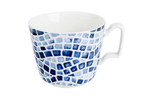 Cosy & Trendy Mosaic Kaffeetasse, Porzellan, Blau, 20 cl, 6 Stück von Cosy & Trendy