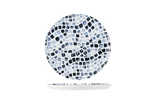 Cosy & Trendy Untersetzer aus Porzellan, Mosaic, Blau, 15 cm, 6 Stück von COSY TRENDY