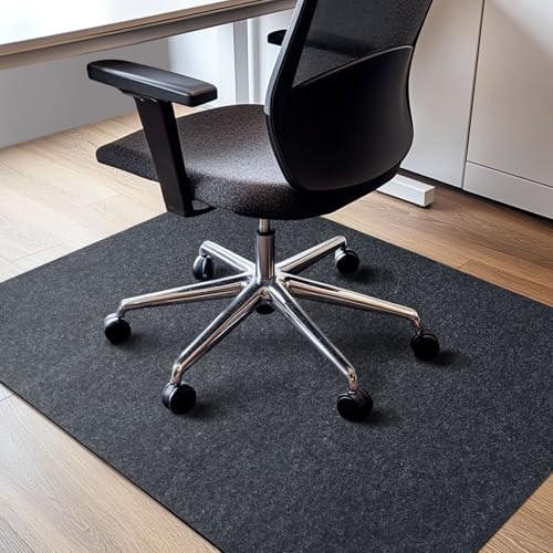 COSYLAND Bodenschutzmatte Bürostuhl 90 × 120cm - Schreibtischstuhl Unterlage - Bürostuhl Unterlage - Bodenschutzmatte - Bodenmatte Bürostuhl - Unterlage Schreibtischstuhl (Grau) von COSYLAND