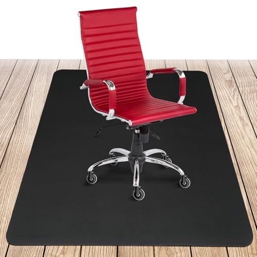 COSYLAND Bodenschutzmatte Bürostuhl 90x120 cm – rutschfeste Bürostuhl Unterlage – Geräuschdämpfende Schreibtischstuhl Unterlage zum Schutz von Laminat, Fliesen & Parkettböden – Schwarz von COSYLAND