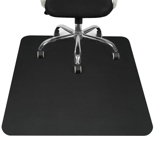 COSYLAND Bodenschutzmatte Bürostuhl 90×120cm – Schreibtischstuhl Unterlage – Bürostuhl Unterlage – Stuhlunterlage – Bodenschutzmatte Teppich – Fußbodenschutz Matte – Bürostuhlunterlage (Tiefschwarz) von COSYLAND