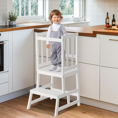 COSYLAND Lernturm ab 1 Jahr - Stylisch Learning Tower - Massiv Montessori Lernturm Kinder - Patented Design Kitchen Helper -Anti-Tip Lernstuhl Kinder ab 1 Jahr - Montessori Turm - Weiß COSYLAND Lernturm ab 1 Jahr - Stylisch Learning Tower - Massiv Montessori Lernturm Kinder - Patented Design Kitchen Helper -Anti-Tip Lernstuhl Kinder ab 1 Jahr - Montessori Turm - Weiß von COSYLAND