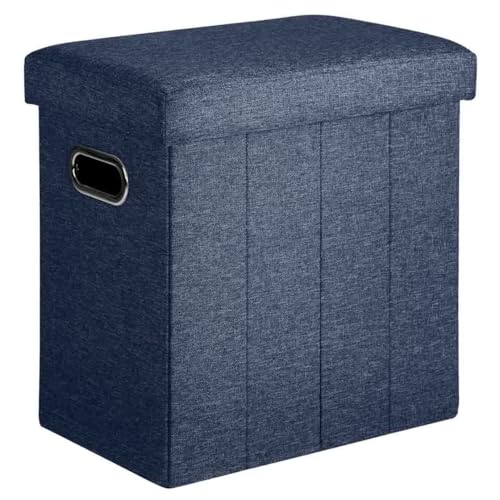 COSYLAND Sitzhocker mit Stauraum - 42 x 27 x 42cm Hocker mit Stauraum - Kleine Klappbare Sitzbank - Fußbank & Aufbewahrungsbox bis 200 kg - für Wohnzimmer, Dunkelblau COSYLAND Sitzhocker mit Stauraum - 42 x 27 x 42cm Hocker mit Stauraum - Kleine Klappbare Sitzbank - Fußbank & Aufbewahrungsbox bis 200 kg - für Wohnzimmer, Dunkelblau von COSYLAND
