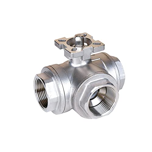 1/2" 3/4" 1" 1-1/4'' 1-1/2'' 2" Edelstahl-Hochplattform-3-Wege-Kugelhahn T/L-Typ Innengewinde(L Type,1.5 Inch) von COSZWQDP