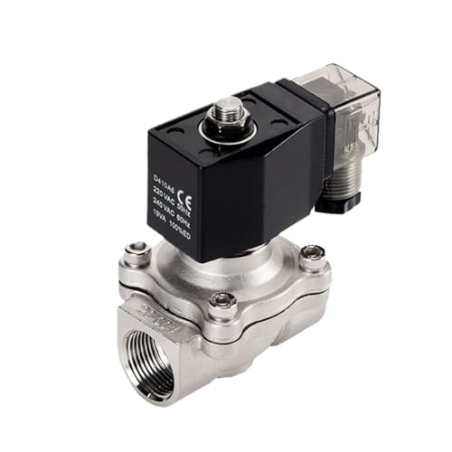 1/2" 3/4" 1" 2" Normalerweise geschlossenes 12-V-Elektromagnetventil Wasser 24 V 230 V 24 Edelstahl IP65 DIN-Spule Hochtemperatur(120vac-epdm-seal,3/8 Inch) von COSZWQDP