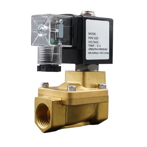1 STÜCKE AC220V Magnetventil 1/4 "3/8" 1/2 "3/4 Normal Geschlossen Wasserventil 16 bar Pilot Membran(Ac220v-nbr,1.5 Inch) von COSZWQDP